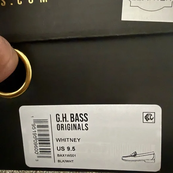 G.H. Bass & Co. Weejuns Women’s Whitney Two-Tone Black and White Loafers NWT 9.5 - Picture 4 of 4